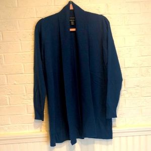 Tahari teal cashmere sweater